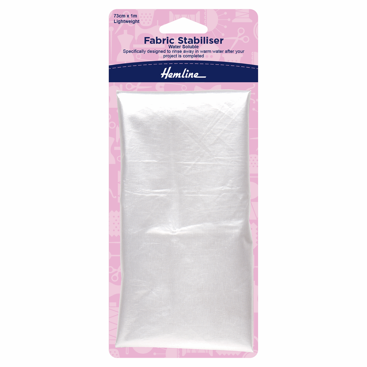 H845 Fabric Stabiliser: Water Soluble - 73 x 100cm ..